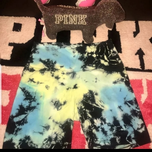 🚲 NEW VS PINK COTTON BIKE SHORTS TIE DYE - Picture 2 of 4